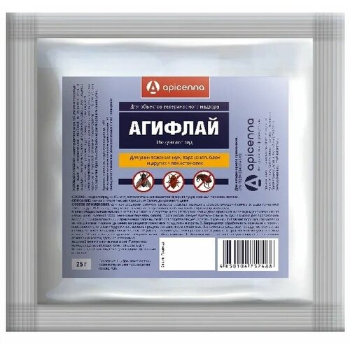 Агифлай средство от мух тараканов и блох 25г 290₽