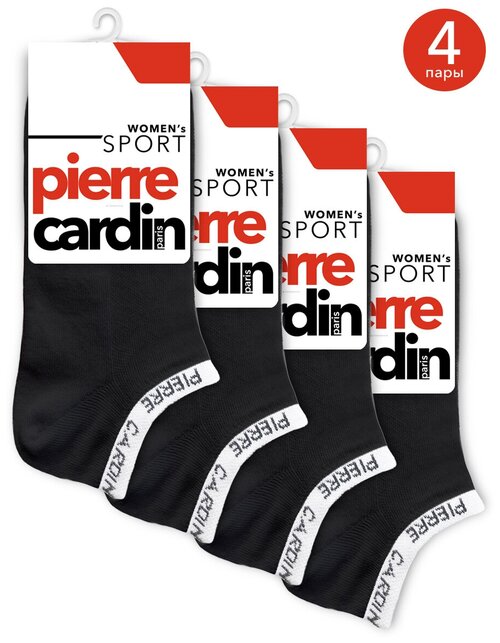 Носки Pierre Cardin, 4 пары, 4 уп., размер 35-37, черный