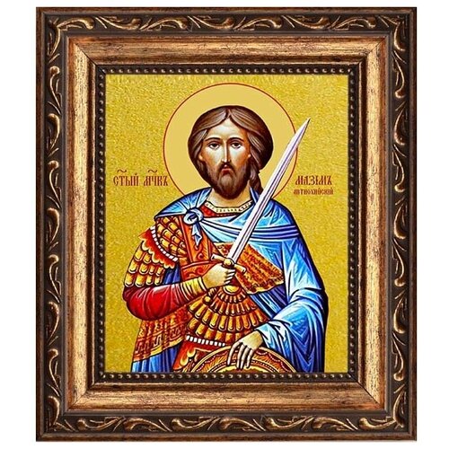 Максим Антиохийский мученик. Икона на холсте. мученик максим антиохийский икона в белом киоте 14 5 16 5 см