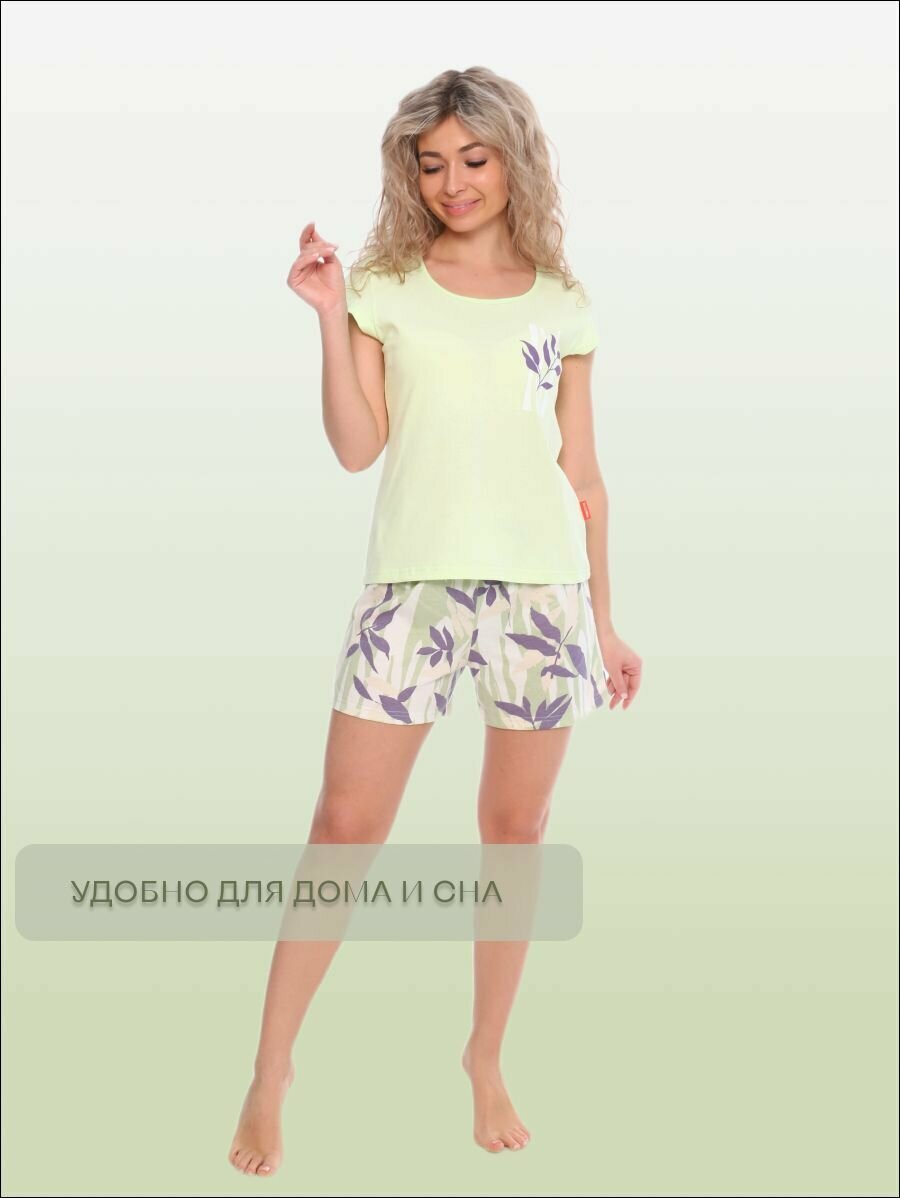 Пижама женская с шортами, домашний комплект с шортами - фотография № 5