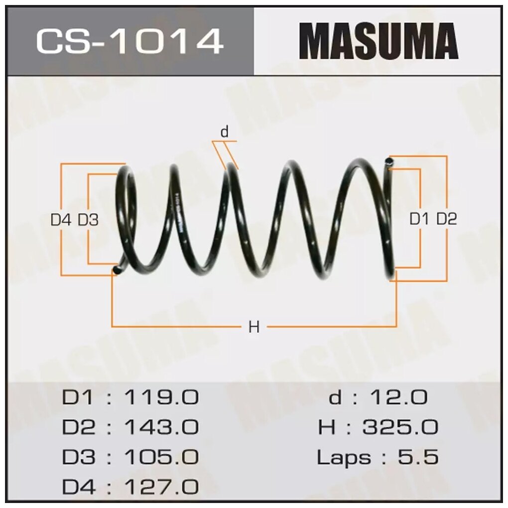 Передняя пружина MASUMA CS-1014