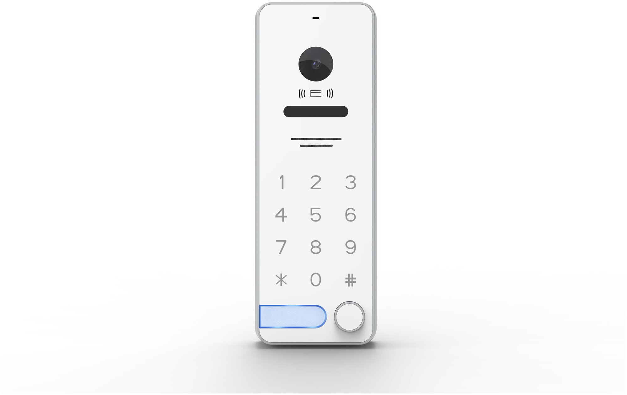 Tantos iPanel 2 WG EM KBD HD (белая) вызывная панель с кодонаборной панелью и считывателем