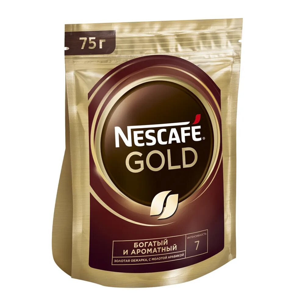 Кофе растворимый 2 шт*75 г Nescafe Gold Doy