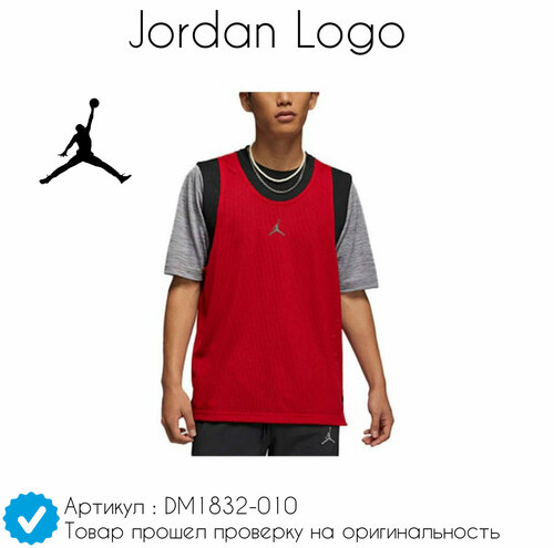 Футболка Jordan Jordan Logo, размер XL, белый, красный, черный