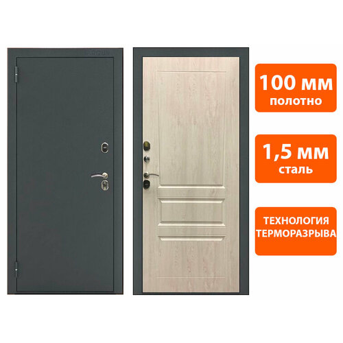 Входная дверь с терморазрывом ЦСД Термо Сосна 860 Левая