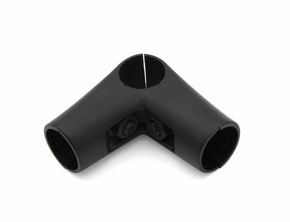 Соединитель угловой для 3-х труб25 мм цвет черный