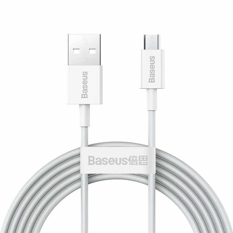 Кабель USB BASEUS Superior Series USB - MicroUSB, 2А, 10W, 2 м, белый