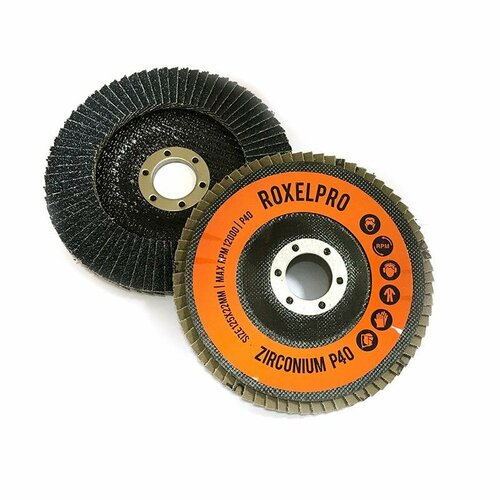RoxelPro Лепестковый круг ROXTOP 125 х 22мм цирконат конический Р120 111558 263₽
