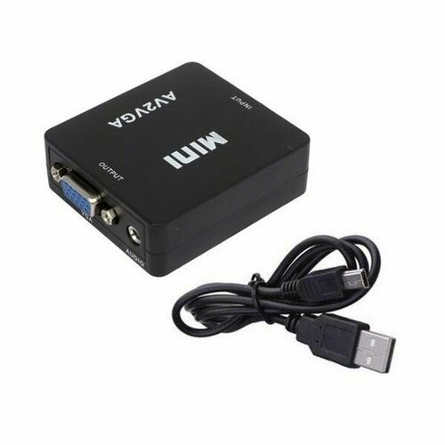 конвертер micro usb type b usb 2 0 to rca s video плата видеозахвата emcusbrca чипсет utv007 tv dvd vhs av аудио Адаптер-переходник (конвертер) 3RCA (AV) на VGA для подключения монитора, ТВ-приставки, телевизора