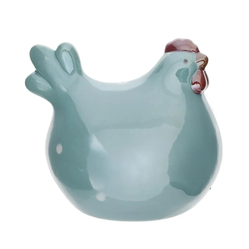 Декоративная пасхальная керамическая фигурка Курочка Бирюзовая Пасха Сувенир 849₽