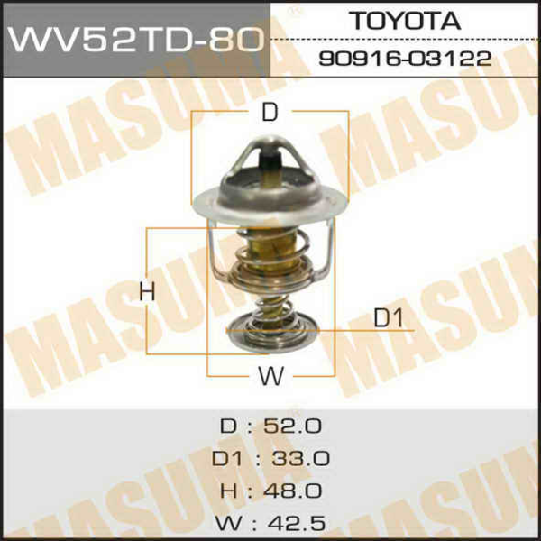 MASUMA WV52TD-80 (9091603122 / 9091603150) термостат