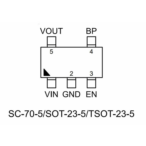 Микросхема RT9193-25PB 2.5V SOT23-5 50pcs ao3401 a19t ao3407 a79t ao3402 a29t ao3400 a09t sot23 3 smd transistor