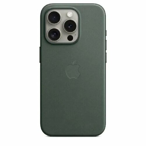 Чехол FineWoven Case MagSafe для iPhone 15 Pro Evergreen, противоударный чехол из микротвила брюки из микротвила синий