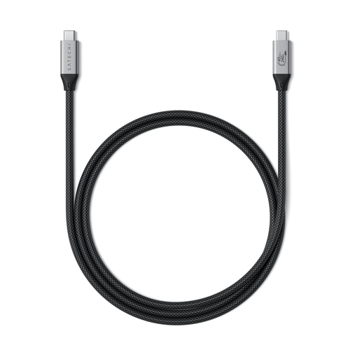 Кабель Satechi USB4 Pro Cable - 1.2M для зарядки и передачи данных (до 240W), Серый космос, ST-YU4120M