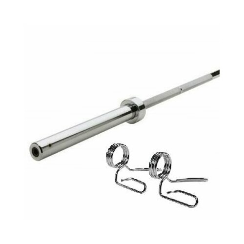 Гриф штанги Олимпийской 2200 мм хромированный нагрузка до 318 кг с замками CT513 15000₽