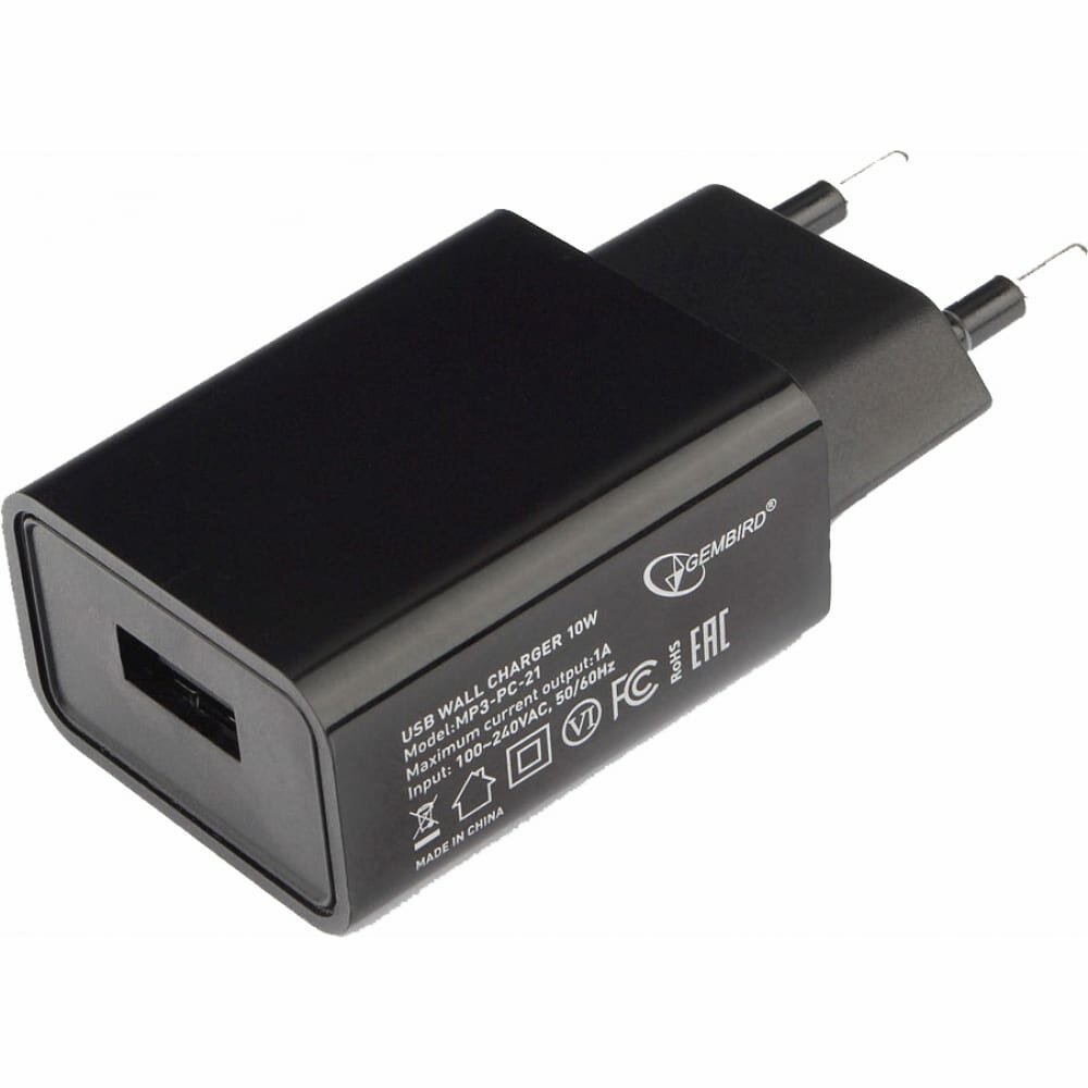 Адаптер питания Cablexpert 100/220V - 5V USB 1 порт, 1A, черный - фото №10