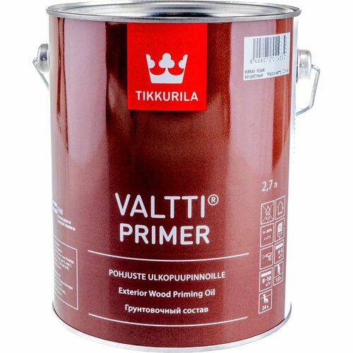 Грунт-антисептик Tikkurila VALTTI PRIMER антисептик tikkurila valtti primer грунтовочный для дерева бесцветный 2 7 л