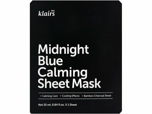 Тканевая маска для лица Dear, klairs Midnight Blue Calming Sheet Mask