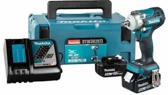 Аккумуляторный ударный гайковерт Makita, 500 Нм, 3200 об/мин, 4000 уд/мин, с 2 АКБ 5 Ач и ЗУ, в кейсе MakPac, - фото №6