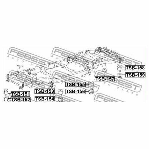 Сайлентблок задней балки Febest TSB158