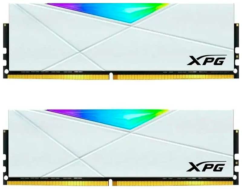 Оперативная память Adata DDR4 16GB (2x8GB) 3200MHz XPG SPECTRIX D50 RGB WHITE (AX4U32008G16A-DW50) — фото 1
