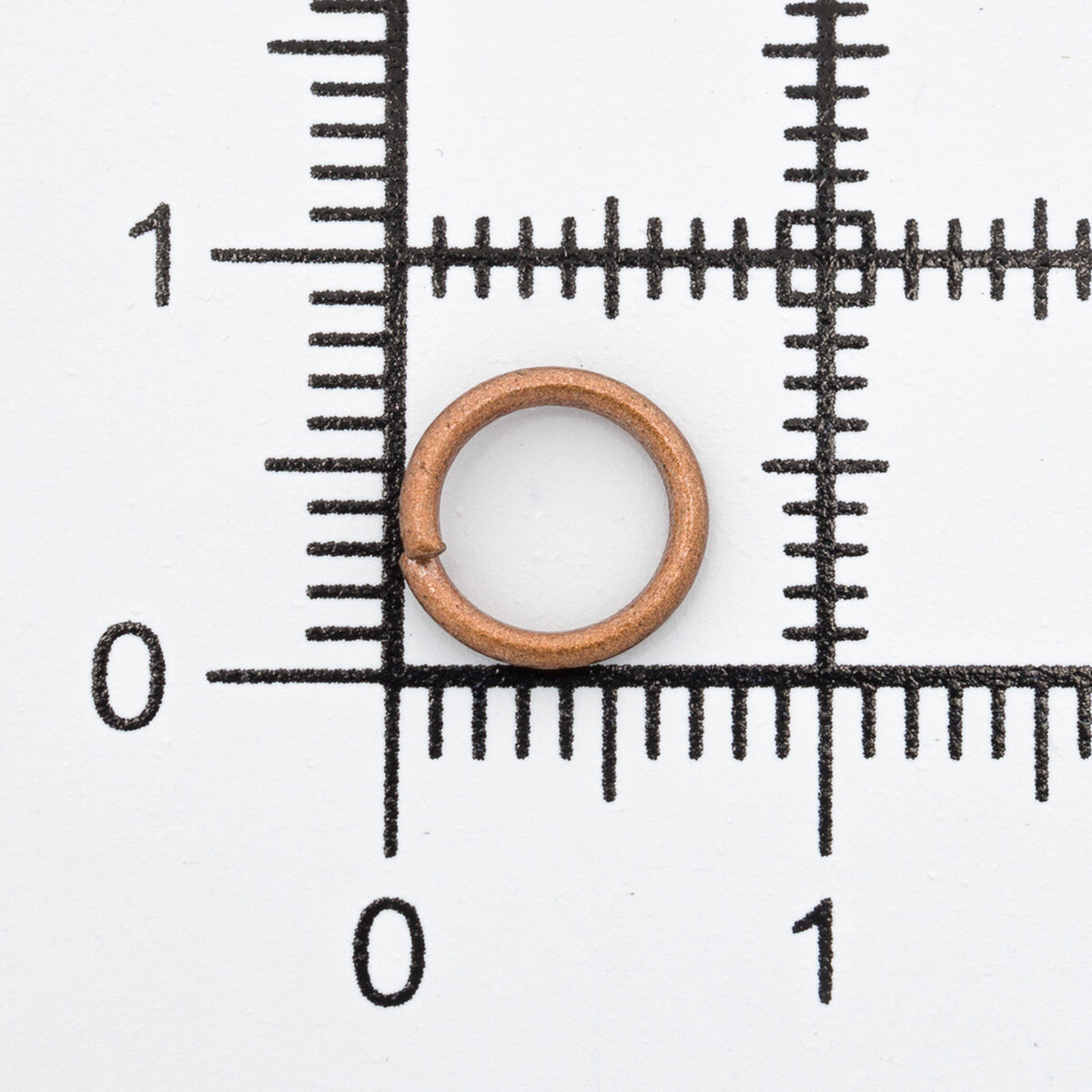 Кольцо соединительное для бижутерии, Astra&Craft, OTH1510, 0,8*7 мм, металл (медь), 30 шт — фото 1