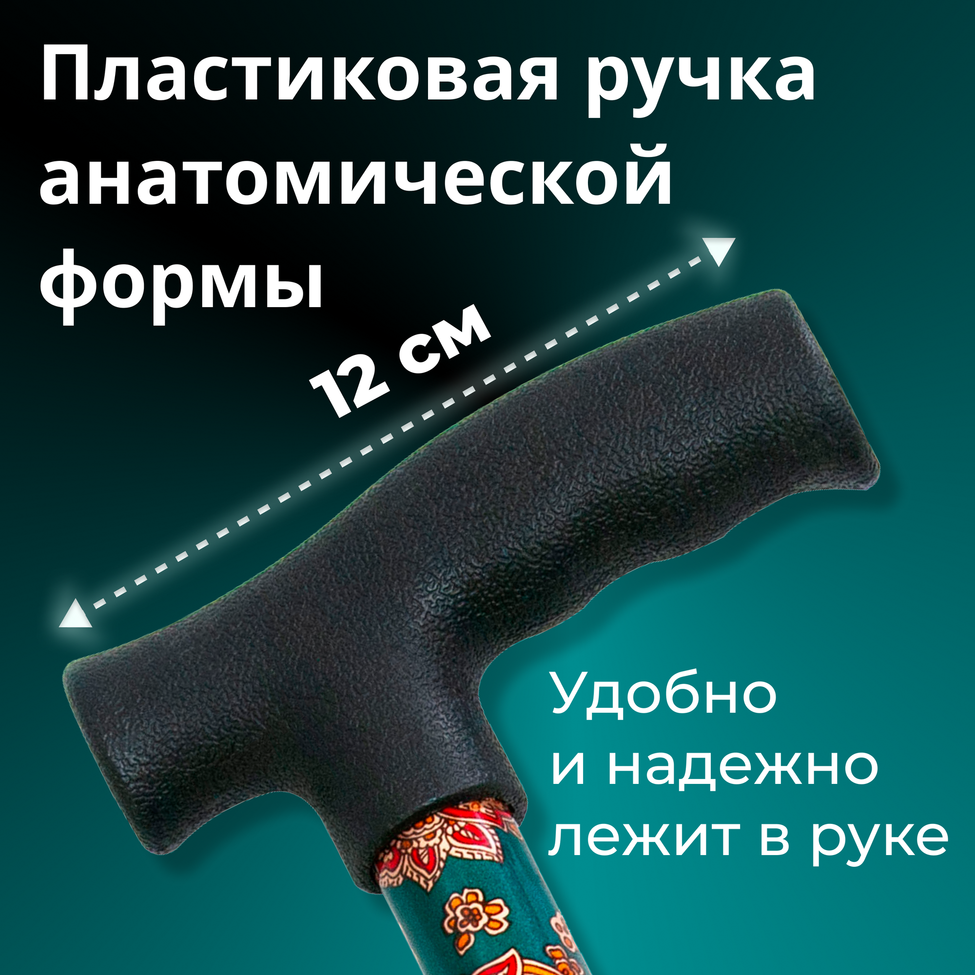 Трости Трость телескопическая с прямой пластмассовой ручкой с устройством против скольжения Затвор ТР1(ПР)(Весенний сад)
