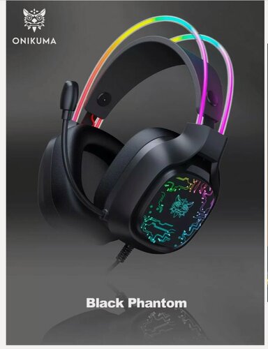 Изображение товара Игровые наушники с RGB подсветкой ONICUMA X22 с гарнитурой, проводные, черный