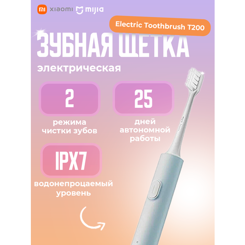 Электрическая зубная щетка Electric Toothbrush T200 MES606 голубой 1298₽