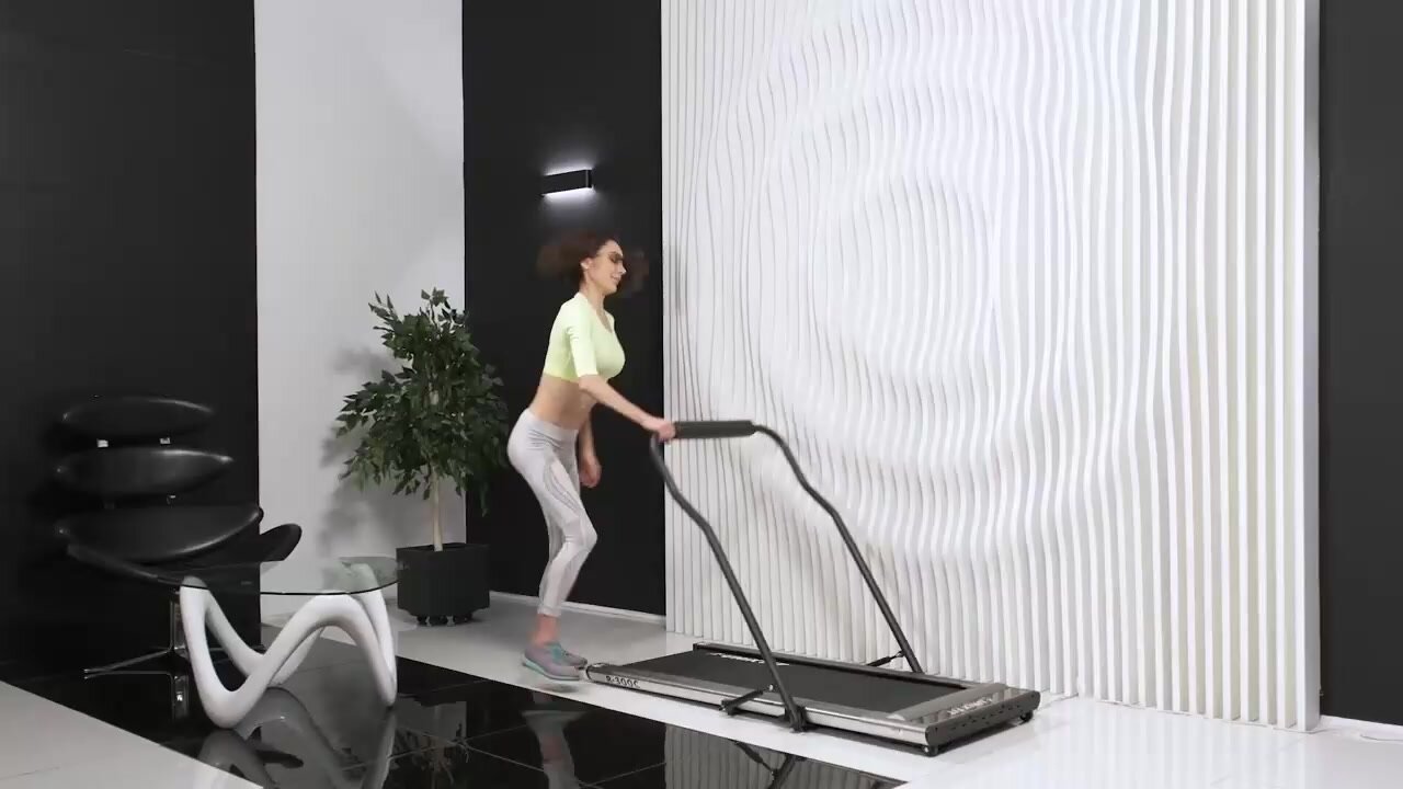 Беговая дорожка Unix Fit R-300C White с поручнем, беговое полотно 120x46 см, 6 плоских эластомеров UNIXFIT — фото 1