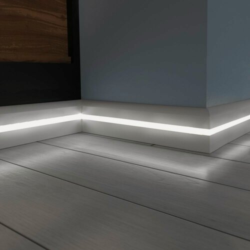 Изображение товара Плинтус LED Evrowood PN 050 Д2000хВ80хШ12 мм под Подсветку / Евровуд.