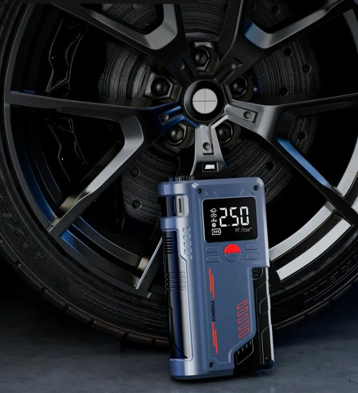 Универсальное пусковое зарядное устройство с компрессором OZIO — фото 1