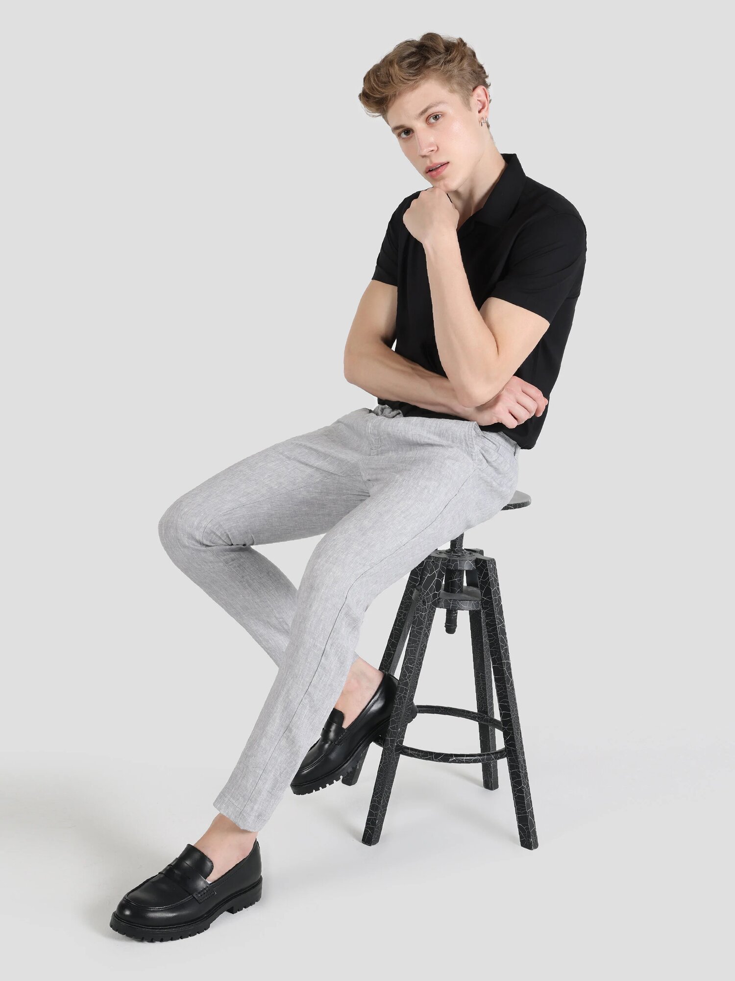 Брюки COLIN'S Regular Fit, размер 32/34, серый