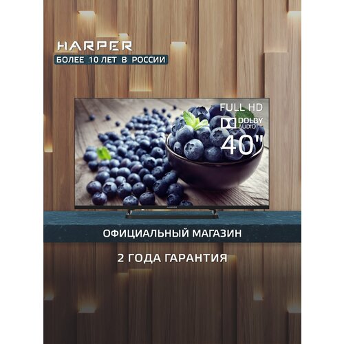 фото 40" телевизор harper 40f660t 2024 va, черный