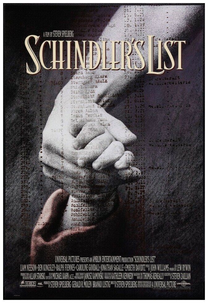 Плакат, постер на бумаге Schindler s List/Список Шиндлера. Размер 21 х 30 см