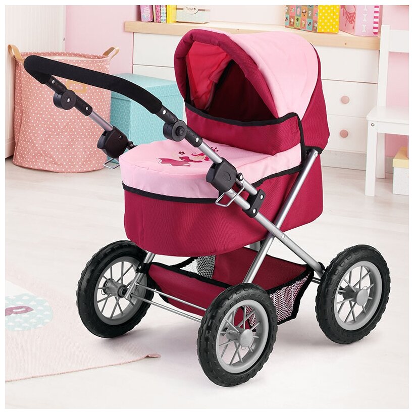 Детская коляска для кукол Bayer Dolls Pram Trendy (Розовая) 13014AA