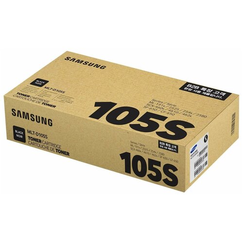 Картридж лазерный Samsung MLT-D105S SU776A черный (1500стр.) для Samsung ML-1910/2525/SCX-4600/4623 картридж ds mlt d105s