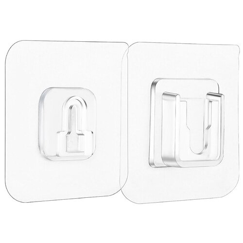 Двойной крючок, держатель, вешалка для кухни, ванной, органайзер самоклеящийся, самоклеющиеся крючки на липучке, 8 пар