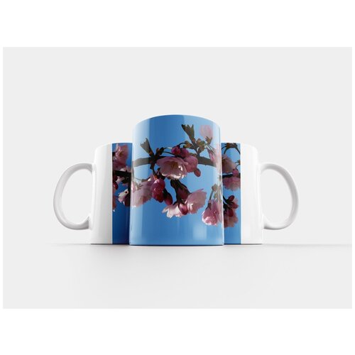 фото Кружка "декоративная вишня, цветущая ветка, бутон" 320 мл lotsprints