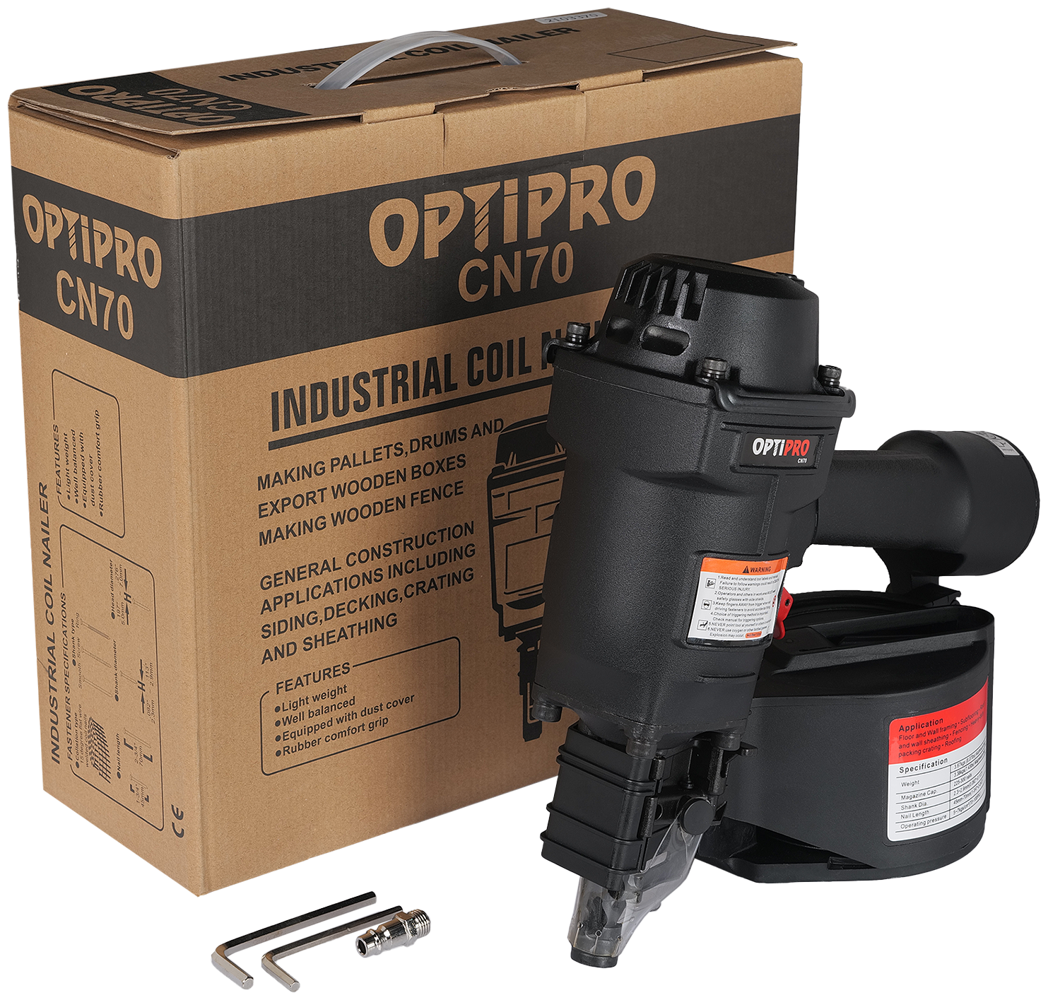 Изображение Пневмоинструмент Optipro CN 70 для барабанных гвоздей