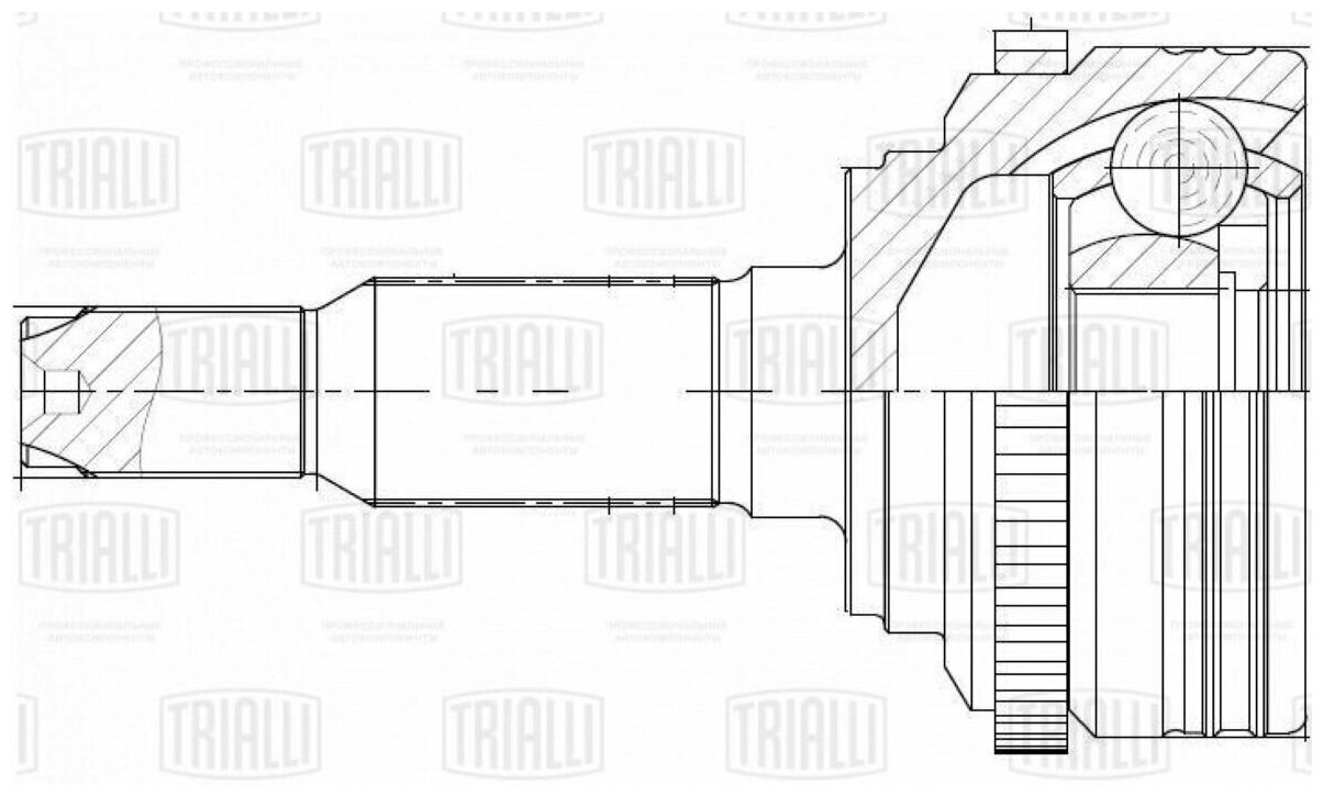 ШРУС для а/м Chevrolet Lacetti (04-) ABS (наруж.) (GO 0543) ECO GO0543, TRIALLI GO0543