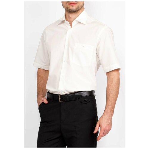 Рубашка GREG, размер 174-184/39, бежевый рубашка greg повседневный стиль полуприлегающий силуэт короткий рукав без карманов размер 174 184 41 бежевый