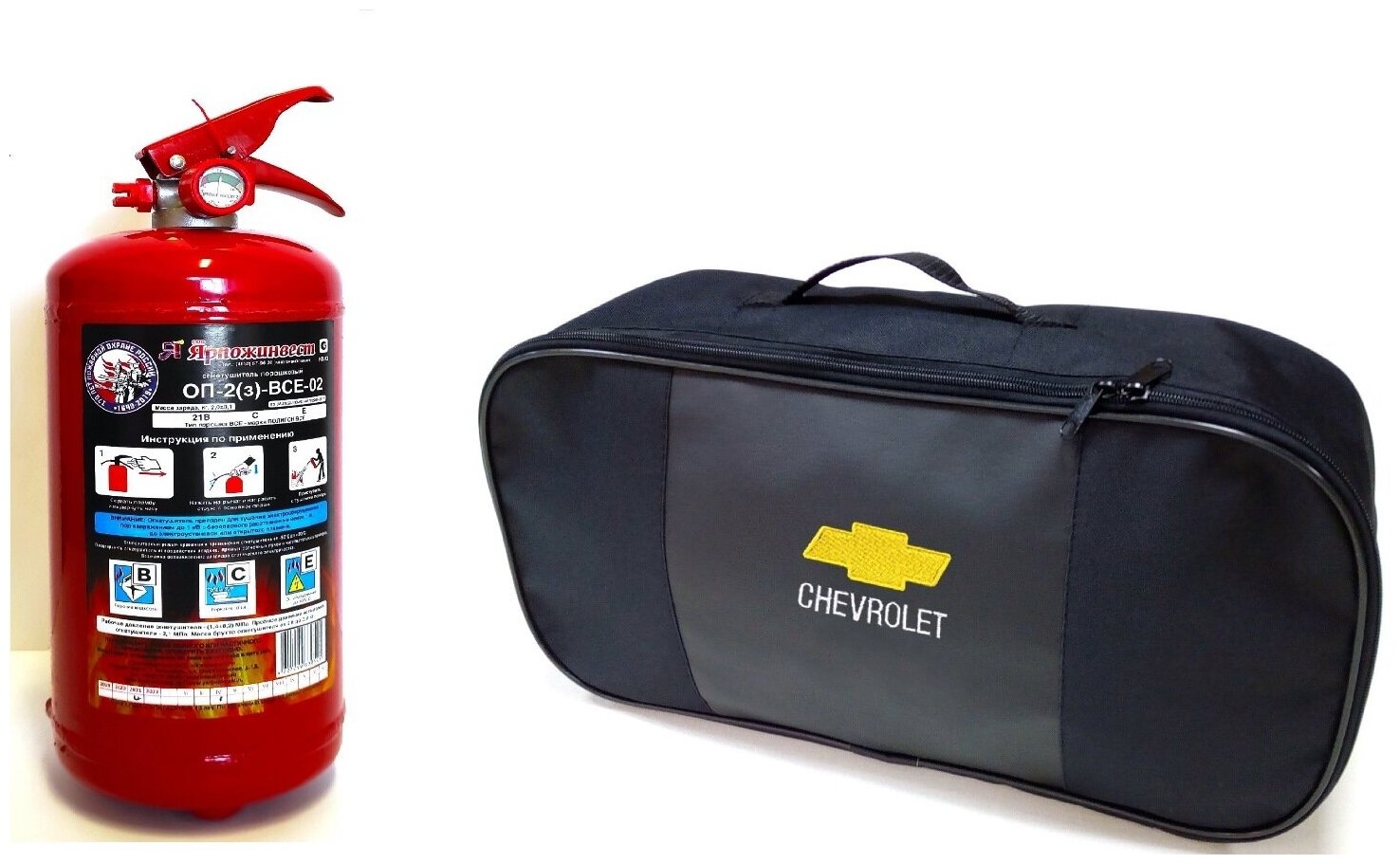 68166 Сумка автомобилиста сумка для техосмотра с логотипом CHEVROLET и огнетушитель