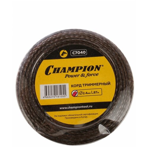 Корд трим. CHAMPION Magic 2.4мм*87м витой квадрат С7040 champion корд трим magic 3 0мм 12м c7041