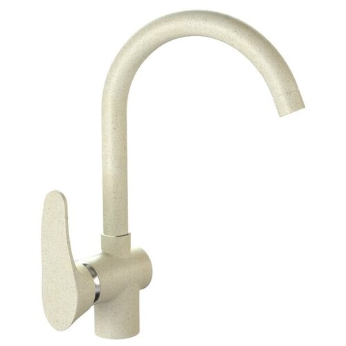 Смеситель для кухни ( мойки ) ZETT KM005/Q2 / Кран для раковины / Однорычажный / Карельский камень бежевый