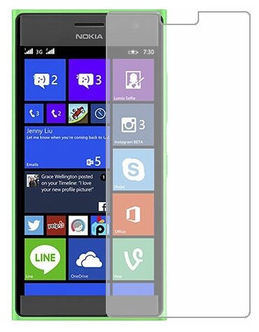 Nokia Lumia 730 Dual SIM защитный экран Гидрогель Прозрачный (Силикон) 1 штука