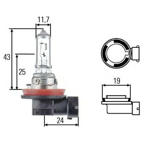 Лампа Накаливания, H11 24v 70w HELLA арт. 8GH008358241