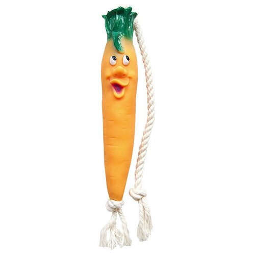 Игрушка для собак Морковь на веревке, 21 см игрушка для собак морковь на веревке 21 см