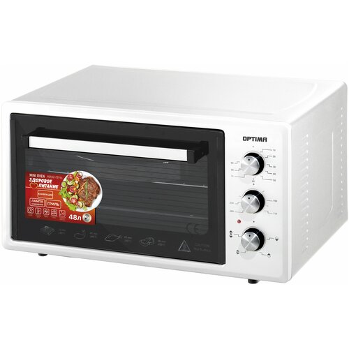 Духовка электрическая OPTIMA OFС-48W 48лконвекциятаймерлампапротивень 2штрешетка1600Вт бел 780000₽