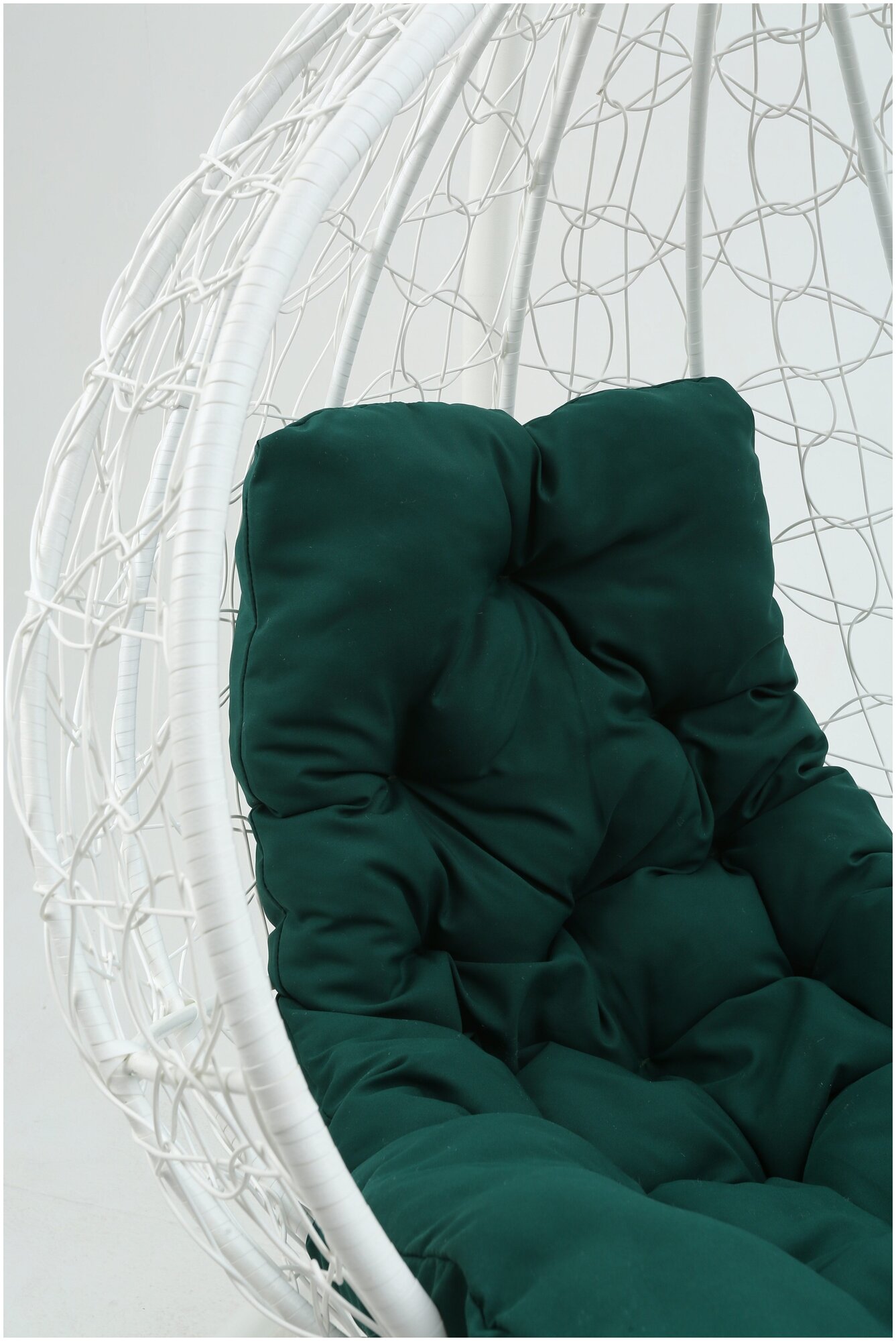 Кресло подвесное бароло, белый/зеленый - фотография № 5